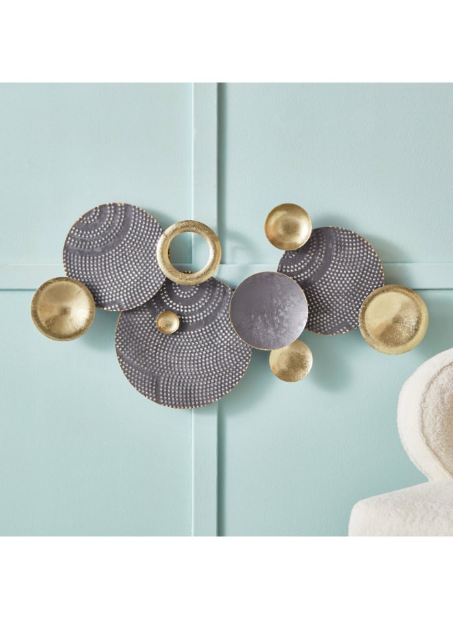 Home Box Tisso Metal Wall Decor - Gray and Gold - Image 2